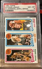 1980 Topps_Scoring Leader_Johnson, Larry Bird, Sikma_PSA 8 - Item #112