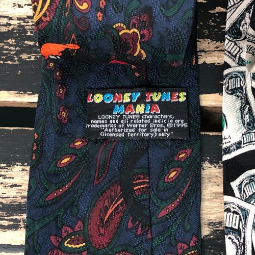 Looney Tunes Ties Lot Bugs Bunny Daffy Duck Tweety Silk Necktie 1994 Vintage 2 - Picture 12 of 19