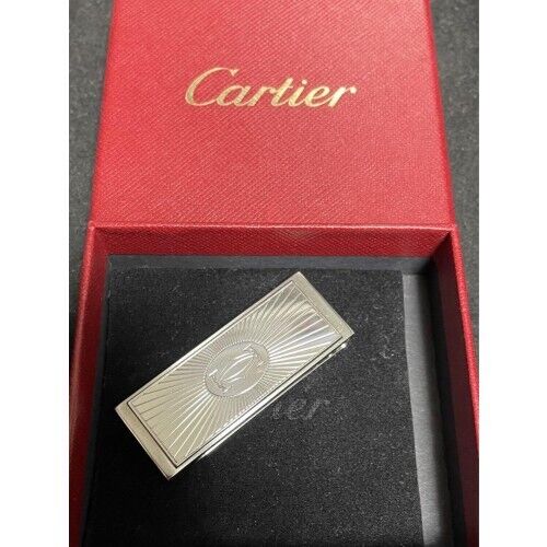 Cartier Money Clip C de Cartier Decor SS Silver Stainless steel with box USED - Picture 1 of 12