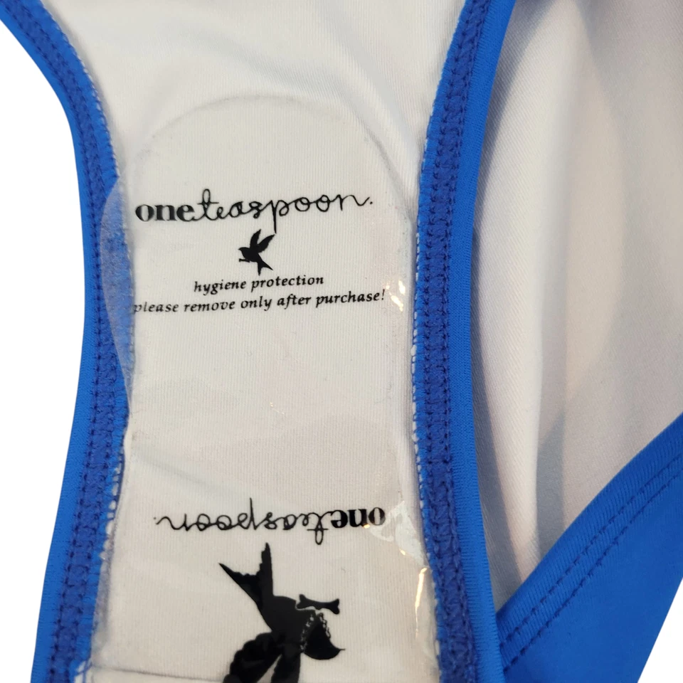 Parte inferior de bikini de natación Oneteaspoon talla M estilo súper azul OT12166 NUEVO CON ETIQUETAS $69 Foto 3 de 4