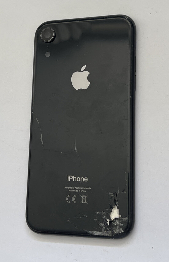 Coque originale Apple iPhone XR cadre vitre cassée pour reconditionné gris si...
