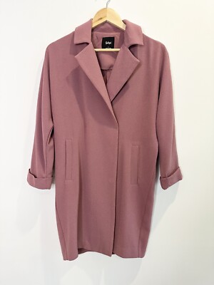 Sportsgirl Light Summer Trench Style Jacket Rose Blush Pockets