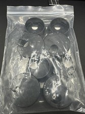 HJ Garden Lot Of 8 1-1/2 inch Desk Wire Cord Cable Grommets Cover Black