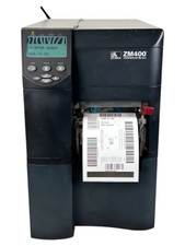 TESTED Zebra ZM400 Thermal Transfer Label Printer Peel Rewind Wi-Fi USB Serial