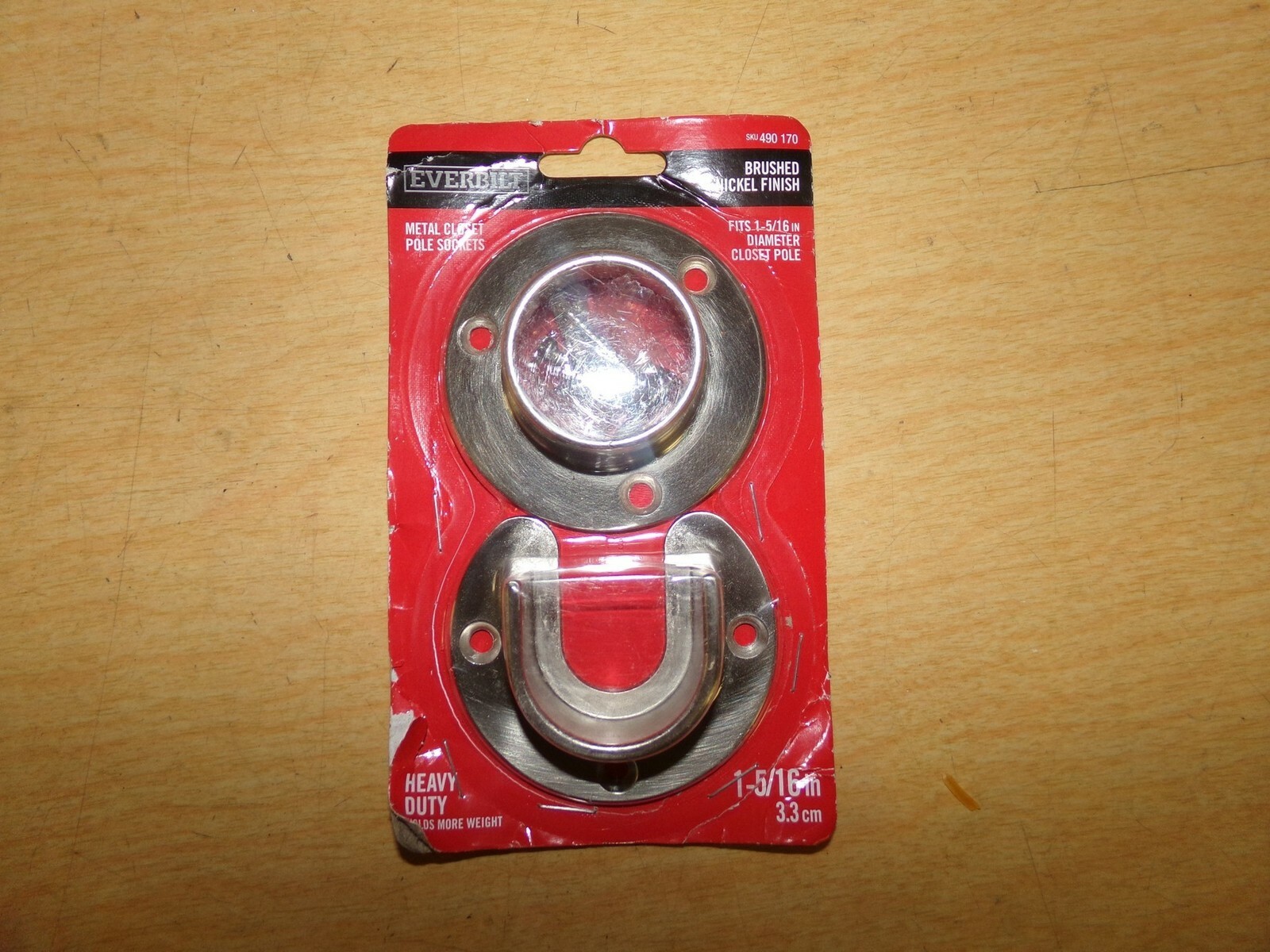 NEW Everbilt 490 170 Metal Closet Pole Sockets 15/16" Diameter *FREE SHIPPING* eBay