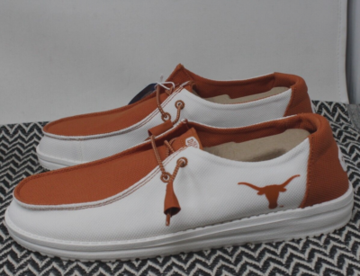 Hey Dude Women's Wendy Texas Longhorn Burn Orange/White SIZE US 12