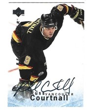 1995/96 BAP  #S65 RUSS COURTNALL AUTOGRAPHED CARD MINT !