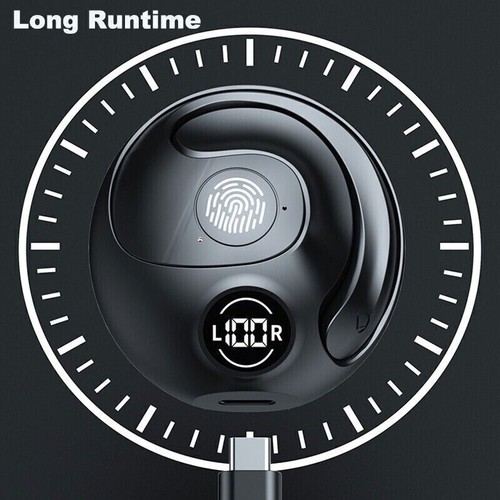 Ear-Hook Earbuds Mini Bluetooth 5.3 Headset Earphones Stereo Bass Headphones NEW - Picture 16 of 16