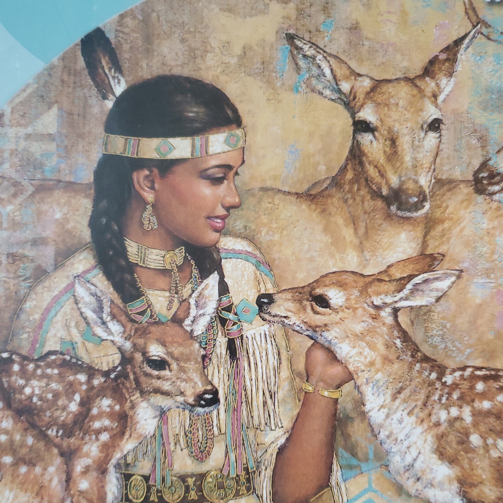 Master pieces 500 PIECE 19.5" ROUND JIGSAW PUZZLE FAWN Karl Bang art