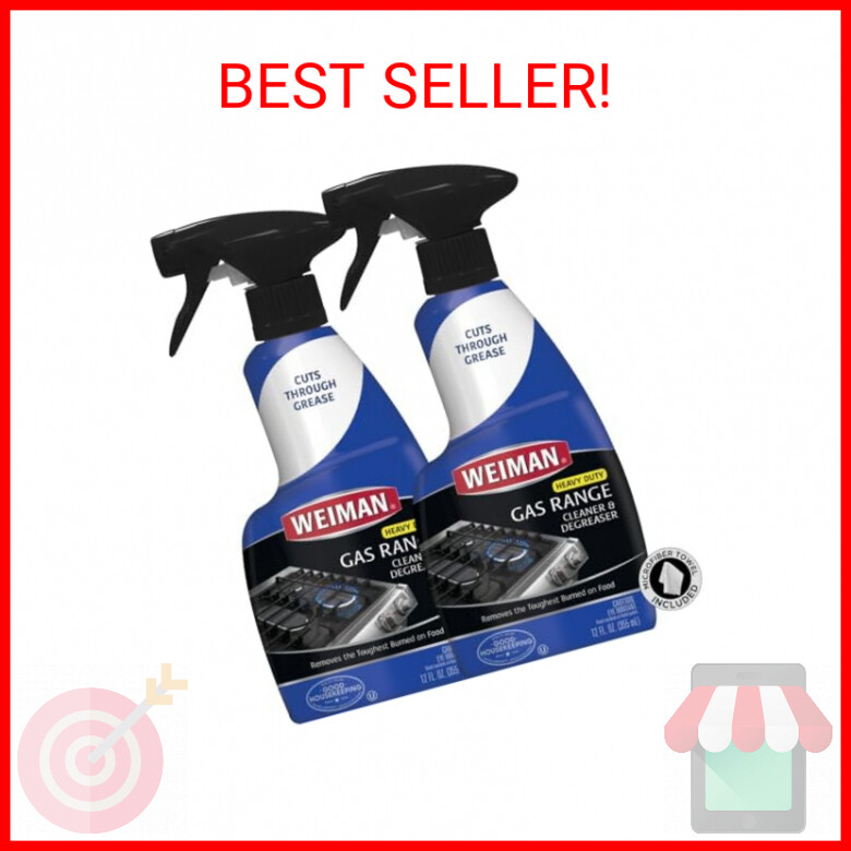 Weiman Heavy Duty Gas Range & Stove Top Cleaner and Degreaser 2 Pack