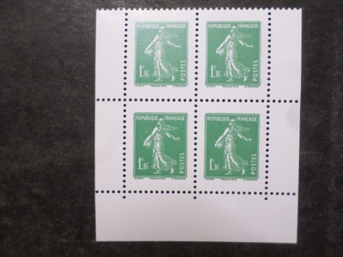 Francia 2022 Blocco 4, Francobolli Verde Salon, 100 Anni Seminatrice Cameo, MNH