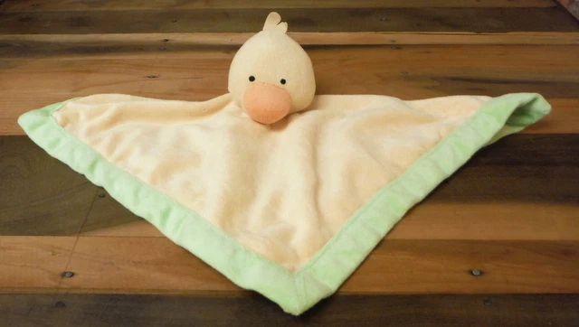 Manta de seguridad Duck Lovey amarillo verde pato peluche juguete para bebé Foto 2 de 4