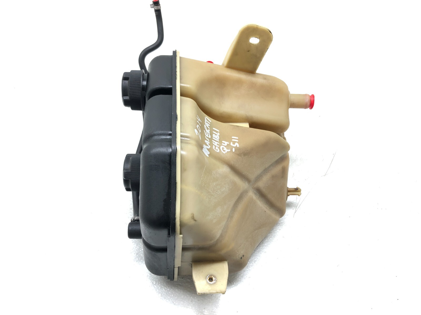 2014-2019 MASERATI GHIBLI SQ4 3.0L COOLANT EXPANSION TANK RESERVOIR W/ CAPS OEM.