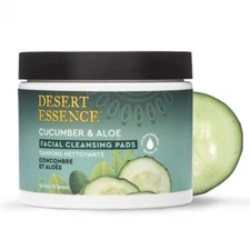 Desert Essence Cucumber & Aloe Cleansing 50 Pads Per Container