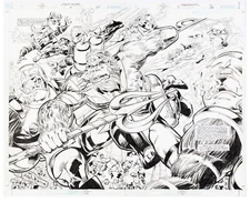 Bright AQUAMAN ANNUAL 5 pages 27 & 28 AQUAMAN AS AQUAAPE + MERA & PREGGO DOLPHIN