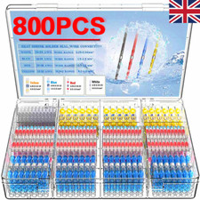800PCS Solder Seal Sleeve Heat Shrink Wire Butt Terminals Waterproof Connectors