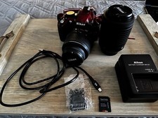 Nikon D D3100 14.2MP Digital SLR Camera - Red Kit w/ AF-S DX VR 18-55mm Lens 