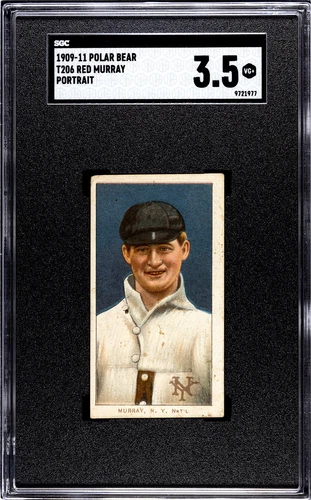 1909-11 T206 Polar Bear RED MURRAY (Portrait) SGC 3.5