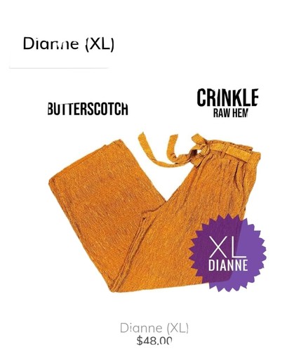 Lularoe Diane Pants Xl Crinkle Material 