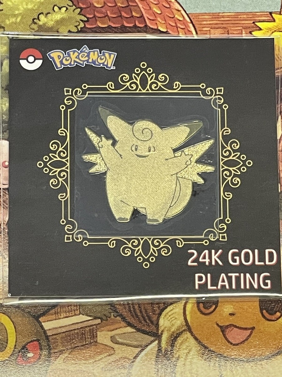 24k Gold Plated Pokémon Clefable Sticker Pack Fresh | eBay