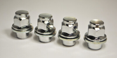 4 x M12 x 1.5, 21mm Hex Flat Seat for Toyota/Lexus Alloy Wheel Nuts (Chrome)