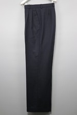 Yves Saint Laurent in Italy Navy blue Wool Men's Dress Pants with cuffs Sz 46