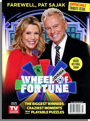 Farewell, Pat Sajak (2024) - Wheel of Fortune Tribute Issue! New TV Guide Book!
