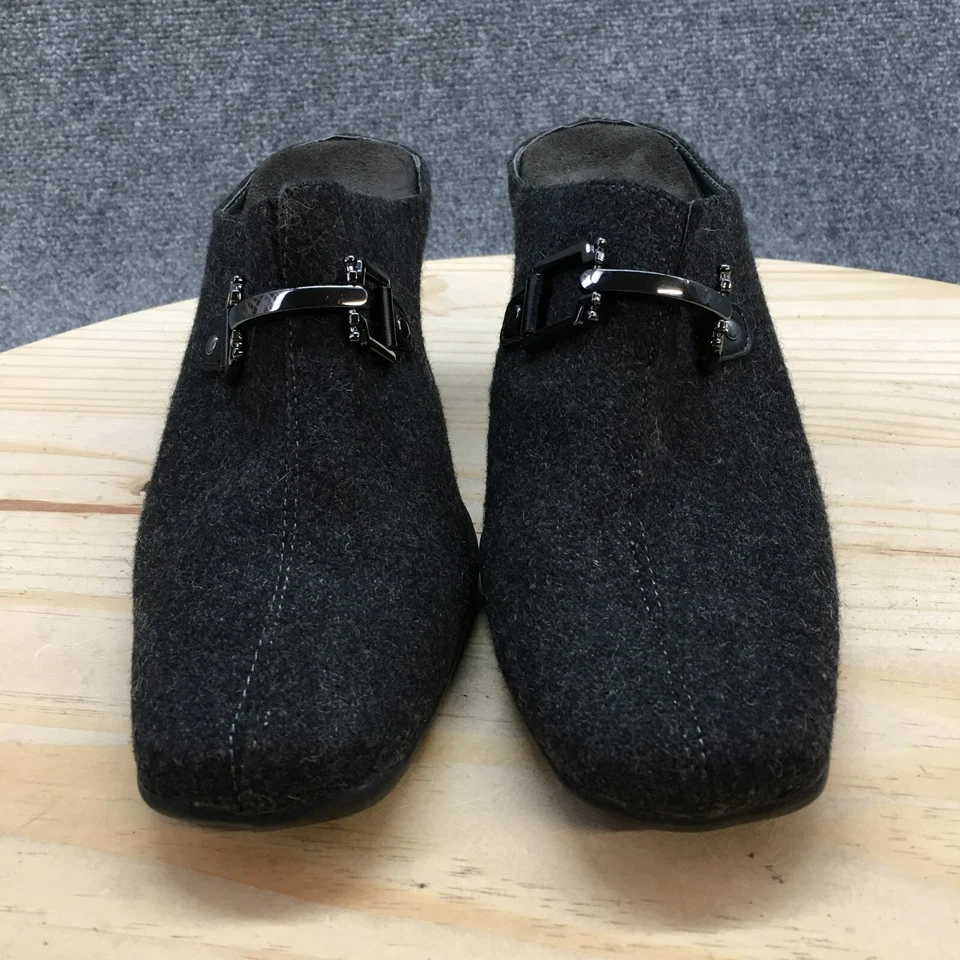 Aerosoles Sandals Womens 10 M Cinsitive Mules Black Fabric Casual Heeled Slip On - Image 4 of 4