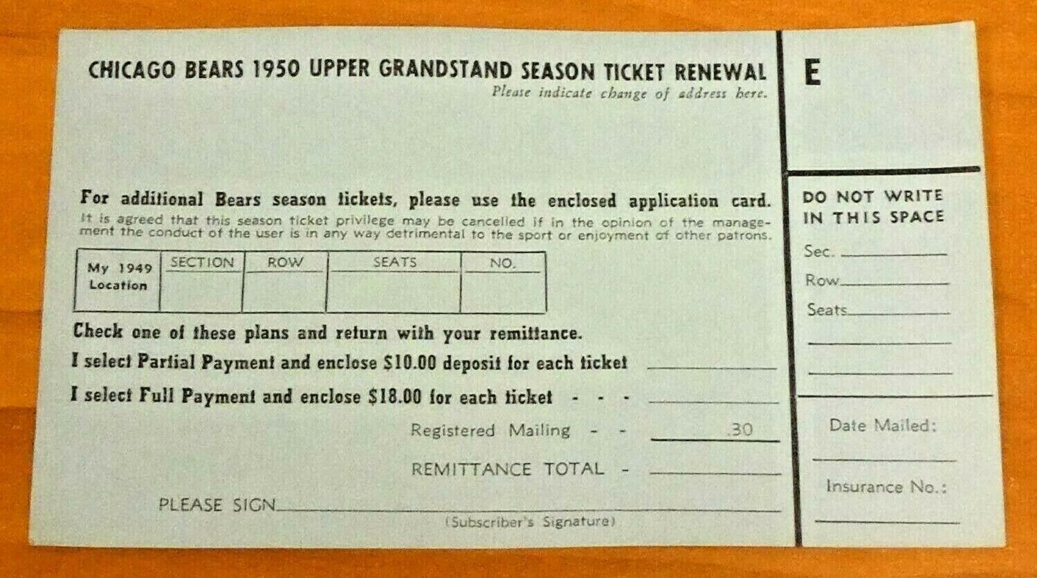 season tickets for the chicago bears