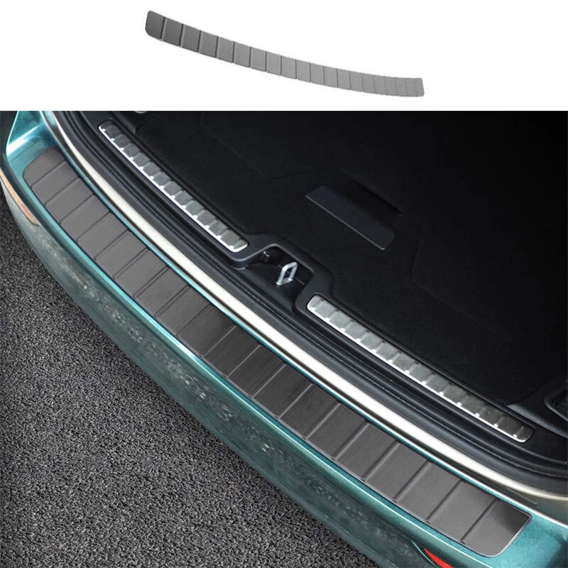 Fit For Volvo V60 2020 2023 Black Titanium Rear Bumper Protector Guard Trim 1PCS