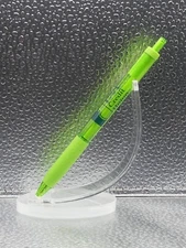 E & A Credit Union Paper Mate Clear Green Blue Banking Advertising Ballpoint Pen