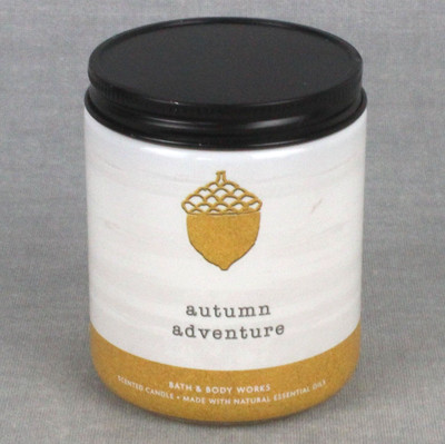 Bath & Body Works AUTUMN ADVENTURE Single Wick Candle 25-45hrs Citrus Cedar Mint