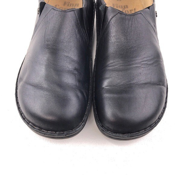 Finn Comfort Newport Black Leather Slip on Shoes EUR 40 D 