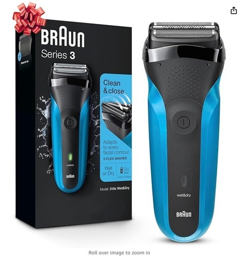 NIB Braun Series 3 310s Rechargeable Men's Facial Shaver - Blue - Picture 5 of 5