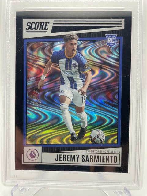 Jeremy Sarmiento Brighton & Hove Albion 2022 Score P/L #43 Black Swirl 1/1 PSA 9
