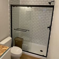 Shower Door 56-60 in. W x 72 in. H Double Sliding Bypass Door 6.0mm Thickness