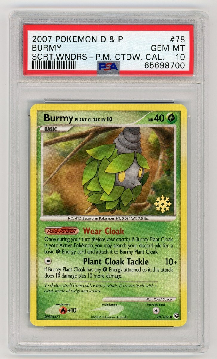 Pokemon Card Burmy 78/132 Countdown Calendar Snowflake Promo PSA 10 GEM MINT