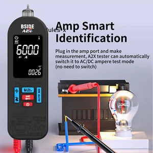 A2X LCD Multimètre numérique Rangage automatique intelligent rechargeable DC/AC Courant de tension