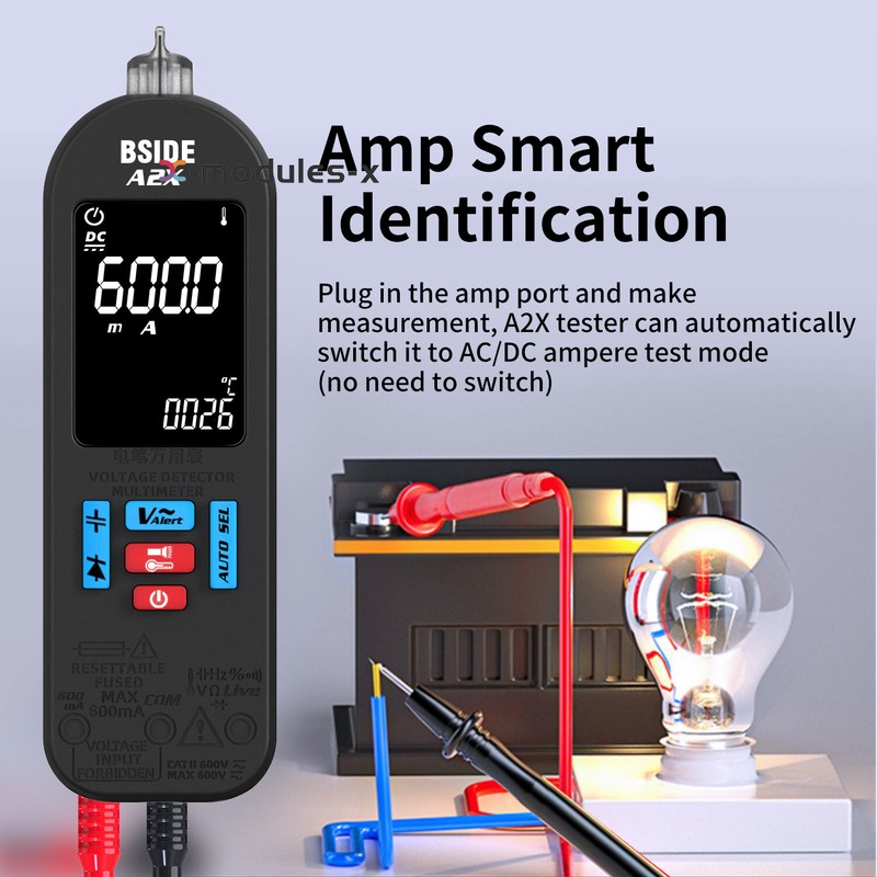 A2X LCD Digital Multimeter Smart Auto Ranging Rechargeable DC/AC Voltage Current