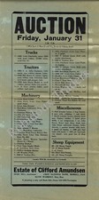 1969 Estate Auction Flyer:  Clifford Amundsen, Morrill, Nebraska 