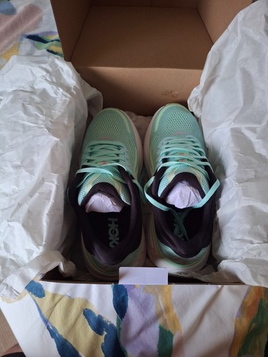 BRAND NEW Hoka Bondi 9 Womens Runners (B Standard) (Blue Spark/Mint Fluorite) - Picture 4 of 6