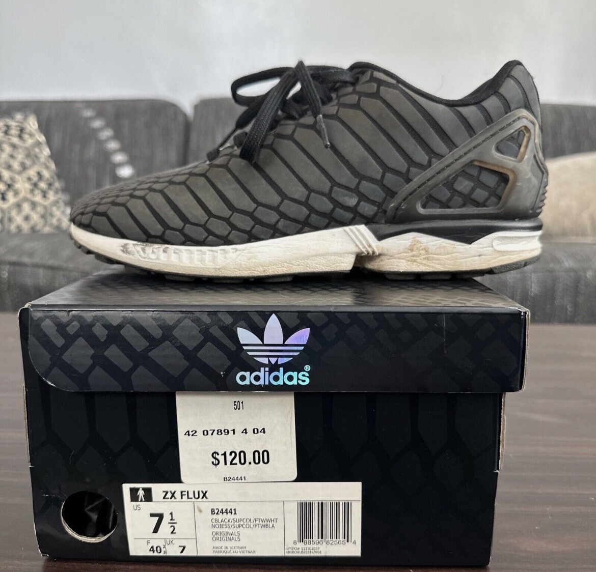 Adidas ZX Flux Xeno Reflective Men's Size 7.5 B24441 Running Adidas ZX Flux Xeno Reflective Men's Size 7.5 B24441 Running