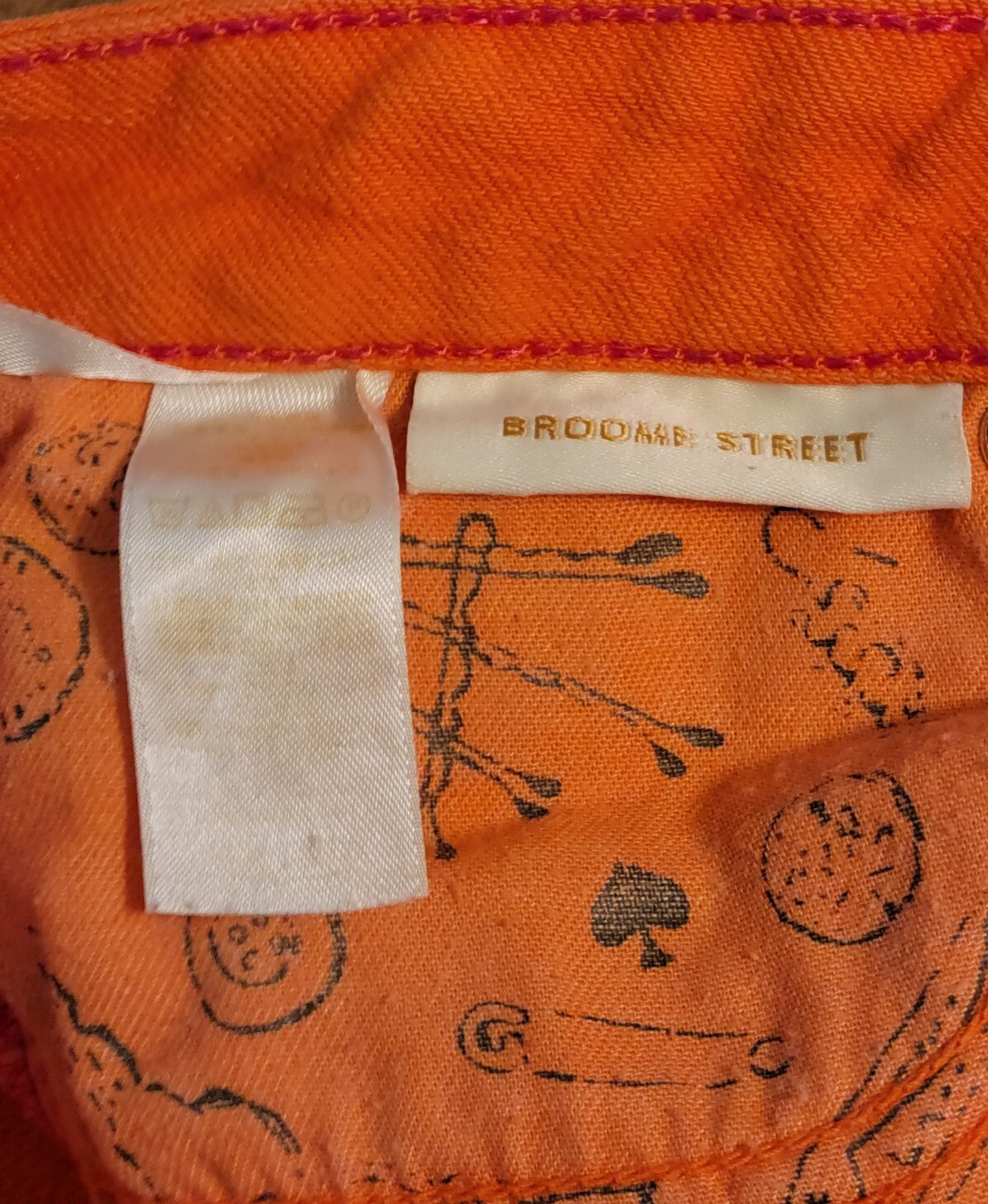 Kate Spade Size 26 Skinny Jeans Broome Street Play Hooky Orange EUC