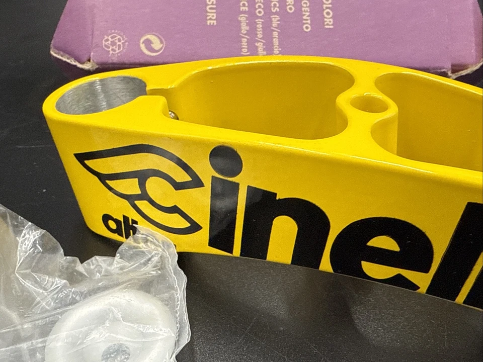 Vintage Cinelli ALTER Stem Yellow & Black 130mm 25.4mm 1in Steerer 26.0mm Clamp - Image 3 of 4