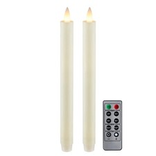 Flameless Taper Candles Flickering with Remote and Timer, 3D Moving Flame Tap...