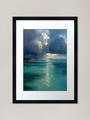 Florida Keys Sommersturm gerahmt Ar gerahmt Wandbild Poster Leinwanddruck Bild