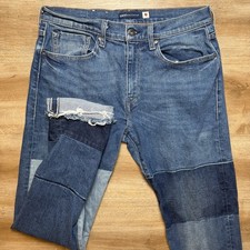 Levis Made Crafted Selvedge Jeans Men 32x34 502 Taper Japan Patchwork Big E