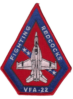 VFA-22 FIGHTING REDCOCKS COFFIN SHOULDER PATCH