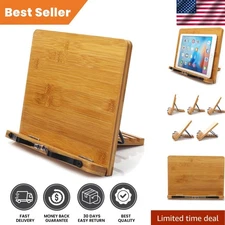 Modern Multi-Angle Bamboo Book Holder – Ideal for Cooking & Study Sessions