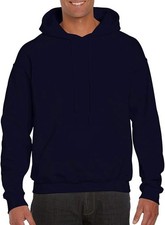 New Men's Gildan Pullover Fleece Dry Blend Hoodie Hooded Sweatshirt Navy XL